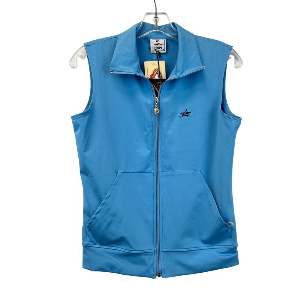 M. Rose Full Zip Collared Activewear Vest Columbia Womens Size Medium New